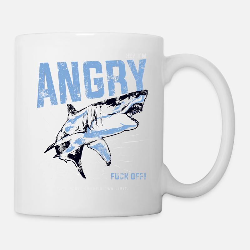 Trauriger Hai - Tasse - Weiß