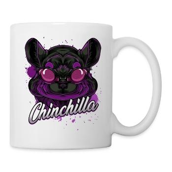 Trendy Chinchilla Cool Maus Sonnenbrille Geschenk - Tasse - Weiß - Rechts