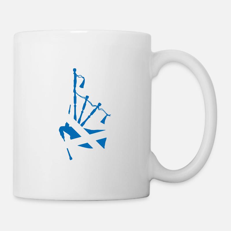 Schottischer Dudelsack und Flagge - Tasse - Weiß