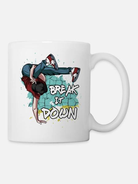 Breakdance Break It Down | Breakdancing Geschenk - Tasse - Weiß