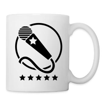 microphone_cool__f1 - Mug blanc - blanc - Droite