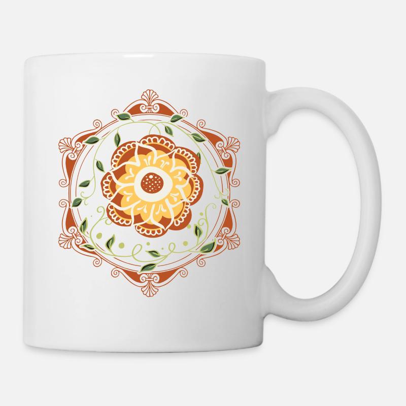 Floral Pattern Women's Premium T-Shirt - Mug - white