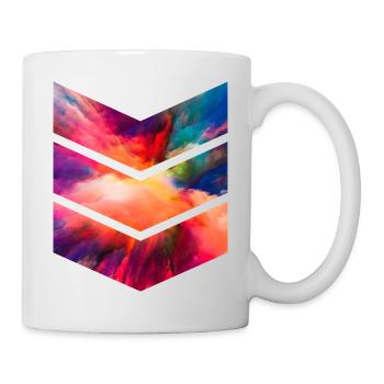 zeitloses Muster Farben Wolken - Tasse - Weiß - Rechts