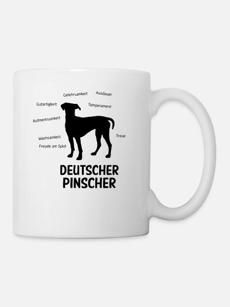 Deutscher Pinscher Eigenschaften - Tasse - Weiß