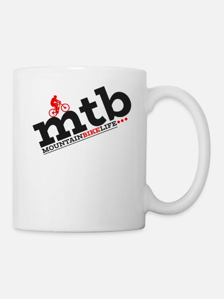 Mountainbike Mountainbiker MTB Fahrrad Geschenk - Tasse - Weiß