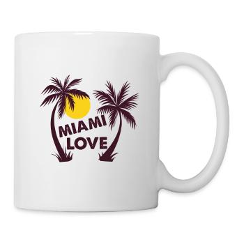 Miami Love Vacation Beach Sun Palm Vacation - Mug - white - Right
