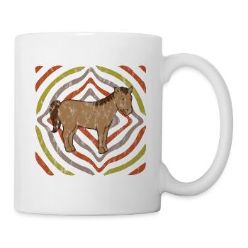 Retro Hypnosis Horse Distressed Look - Mug - white - Right