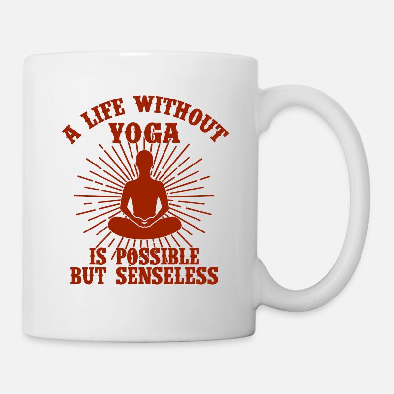 yoga meditation - Tasse - Weiß