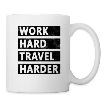 Work Hard Travel Harder - Mug - white - Right