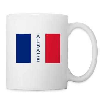 Alsace flag Alsace coat of arms - Mug - white - Right