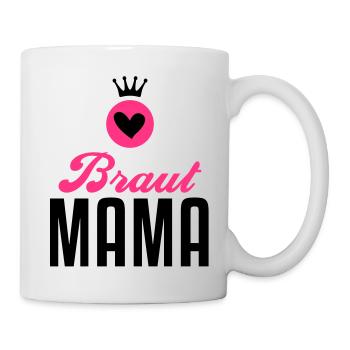 Braut Mama – Braut Mutter – Hochzeit – 2C - Tasse - Weiß - Rechts