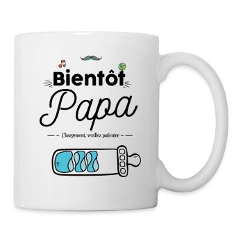 Bientot papa - naissance - Mug blanc - blanc - Droite