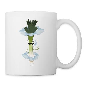 Cooler Lauch Rauchen Zigarette Jugendwort Geschenk - Tasse - Weiß - Rechts