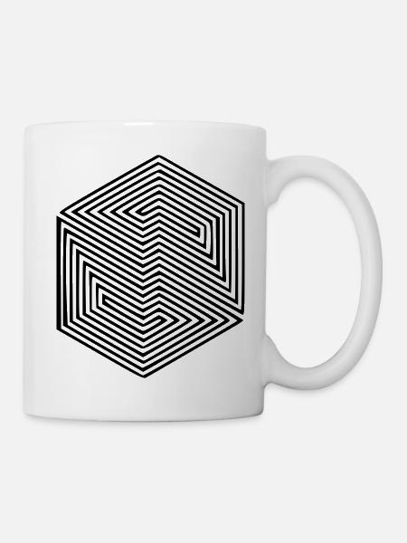 Illusion optical illusion hallucination spell - Mug - white
