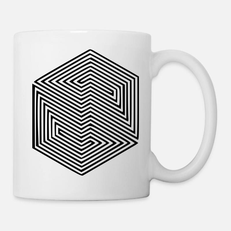 Illusion d'optique hallucination - Mug blanc - blanc
