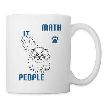 Kreatives T-Stück Design mit Text "Ich liebe Mathe es - Tasse - Weiß - Rechts