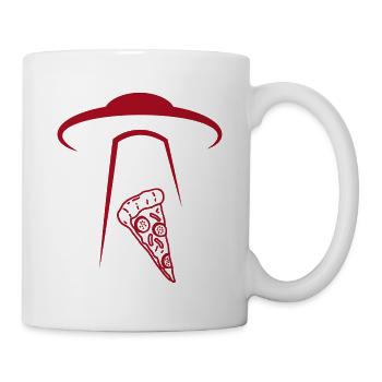 Space UFO pizza - Mug - white - Right