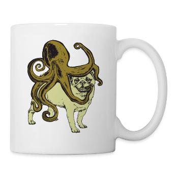 Pug meets octopus - Mug - white - Right