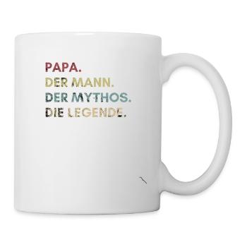 Papa Man Myth Legend Fathers Shirt Gift - Mug - white - Right