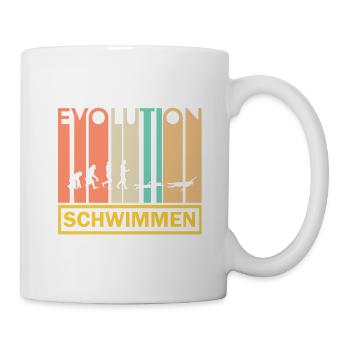 Schwimmen Wassersport Geschenk · Evolution - Tasse - Weiß - Rechts