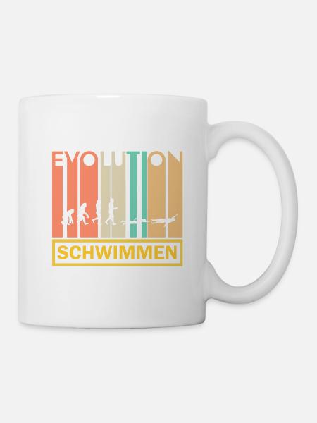 Schwimmen Wassersport Geschenk · Evolution - Tasse - Weiß