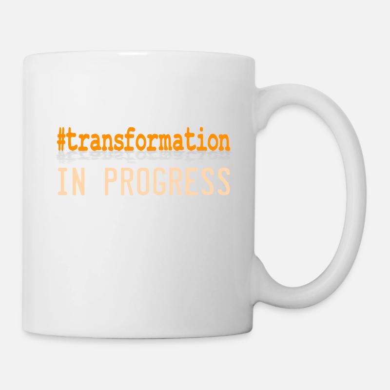 Conception de tee-shirt « Transformation en cours » pour - Mug blanc - blanc