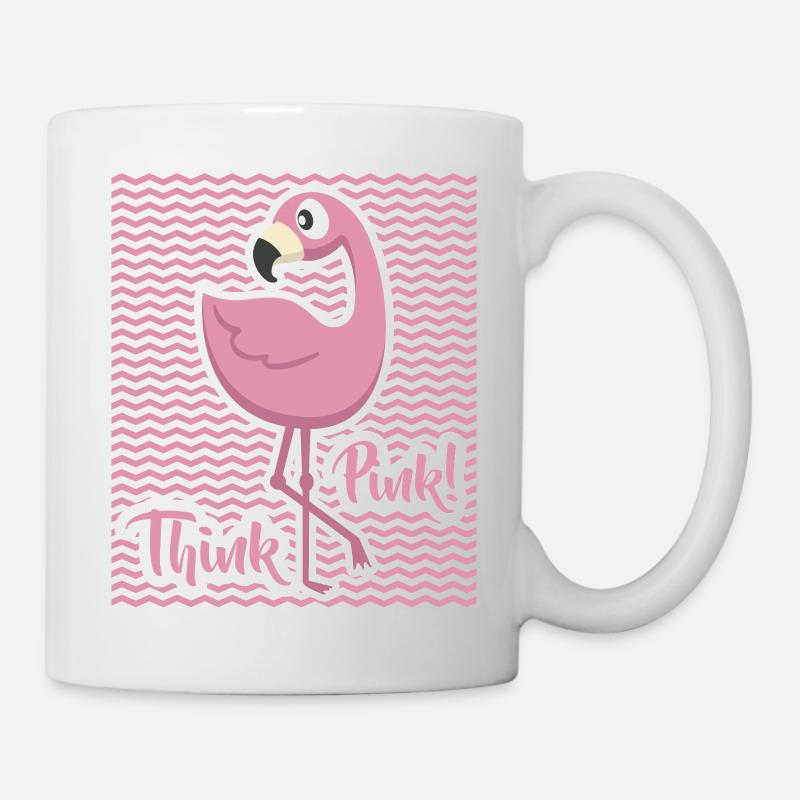PENSEZ ROSE Flamingo - Mug blanc - blanc