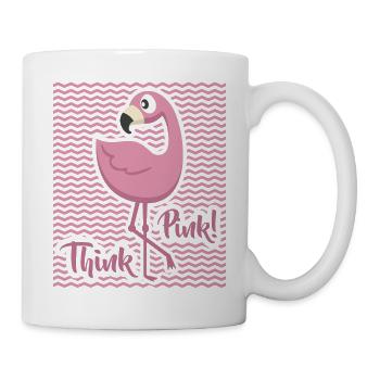 Flamingo Pink Funny Gift Pink Bird - Mug - white - Right