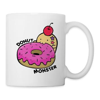 Donut Monster | Cute Kawaii Gebäck Anime Geschenk - Tasse - Weiß - Rechts