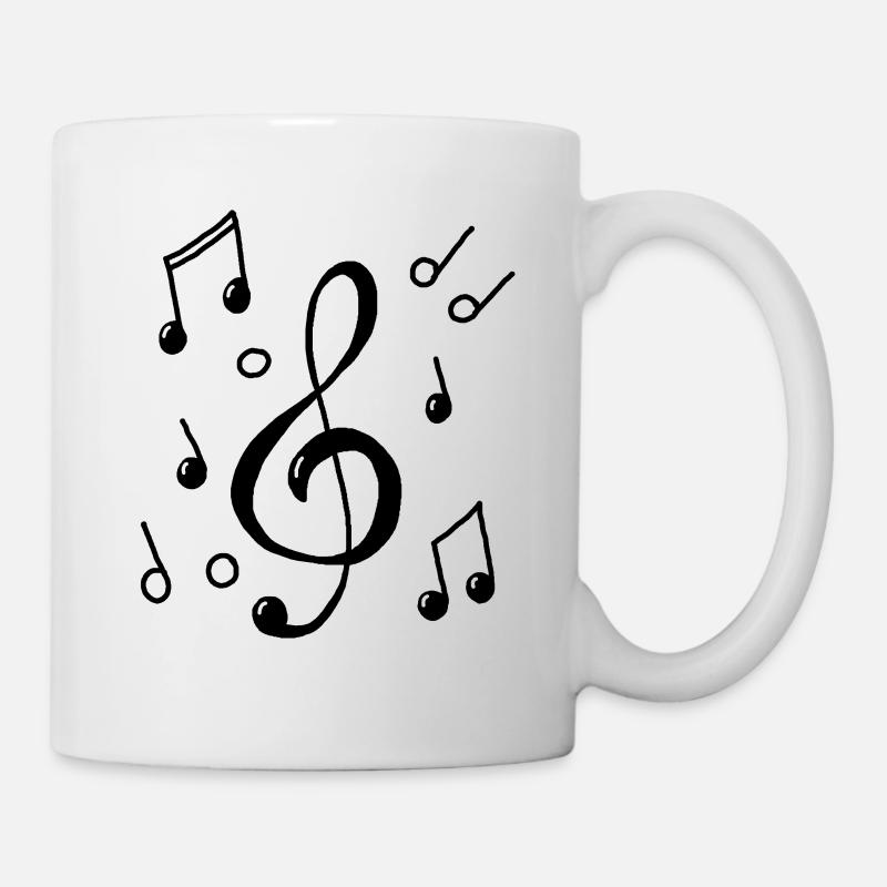 Musiknoten - Tasse - Weiß