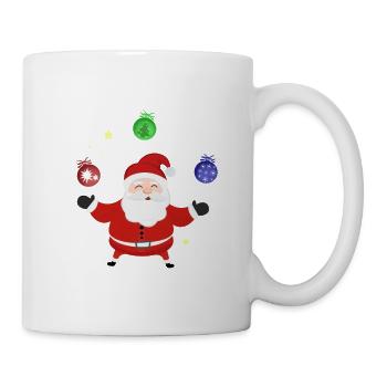 Santa - Santa Claus - balls - Xmas Juggling - Mug - white - Right