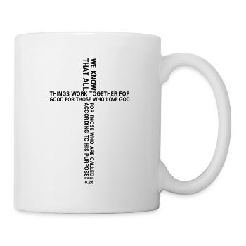 Dieu verset biblique cite christianisme croix Kruzefix - Mug blanc - blanc - Droite