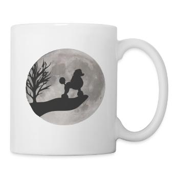 Pudel Zeichnung - Tasse - Weiß - Rechts
