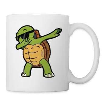 Funny Dabbing turtle turtle animals gift - Mug - white - Right