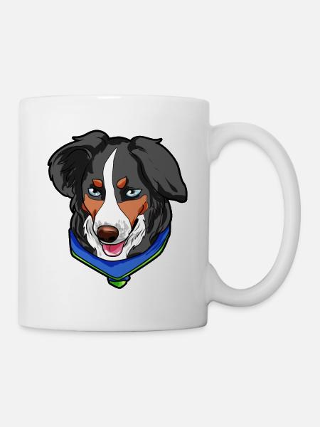 Cadeau de chien de berger américain miniature - Mug blanc - blanc