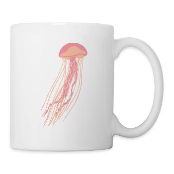 Pink jellyfish - Mug - white - Right