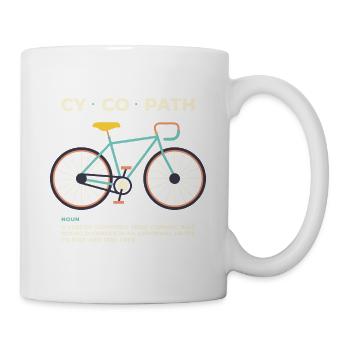 Funny Biking Road Bike Bicycle Wheel Gift - Mug - white - Right