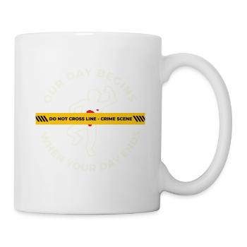 Funny Forensic Crime Police Kripo Cop Gift - Mug - white - Right