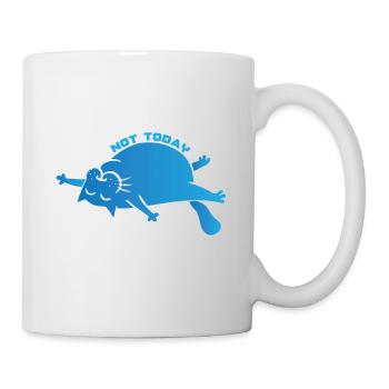 Not Today cat blue - Tasse - Weiß - Rechts