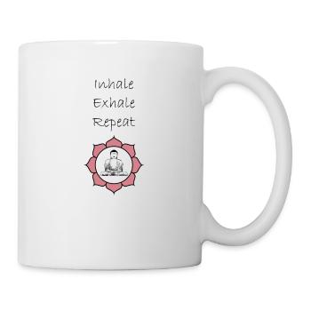 Inhale Exhale Repeat - Tasse - Weiß - Rechts