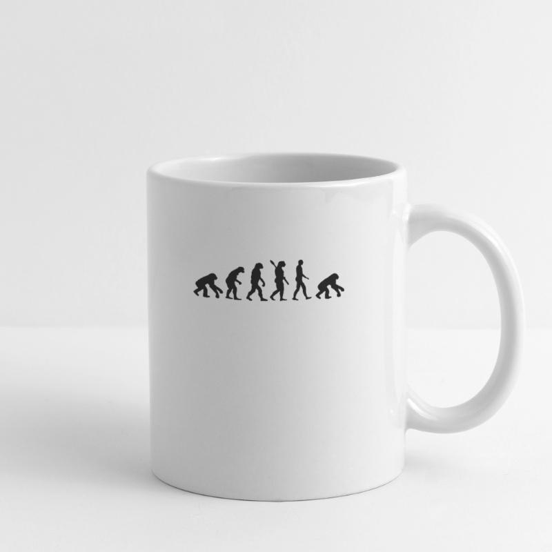 Evolution monkey human funny Neanderthal freak Mug