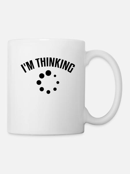 Computer Nerd Ich Denke Gerade... - Tasse - Weiß