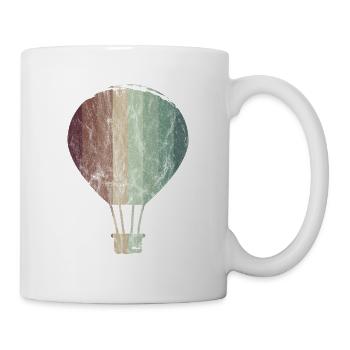 Ballonfahrer Luft Himmel Pilot Hobby Retro Sport - Tasse - Weiß - Rechts
