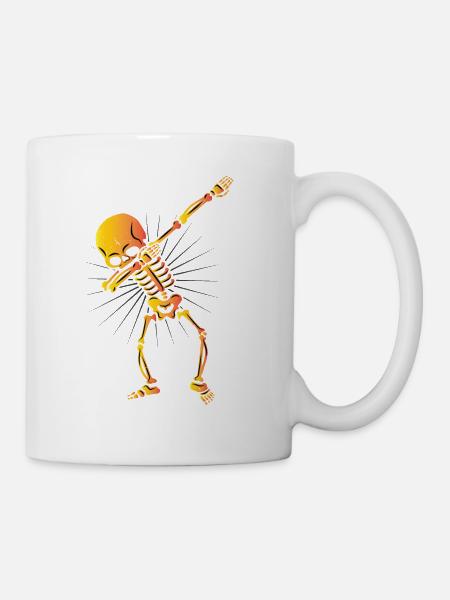 Tamponner squelette squelette - Mug blanc - blanc