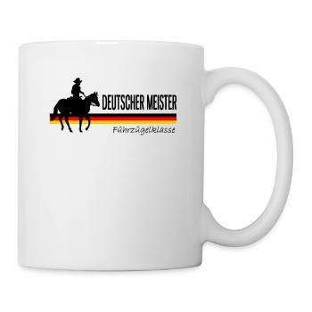 Champion d’Allemagne. Classe de contrôle d’équitation occidentale - Mug blanc - blanc - Droite