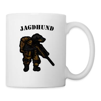 Jagdhund Dackel Teckel Dachshund Geschenk (0242) - Tasse - Weiß - Rechts
