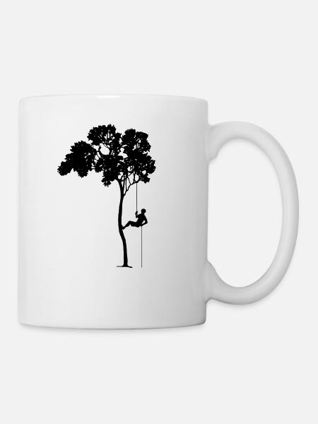 Tree climbing abseiling gift hobby profession - Mug - white