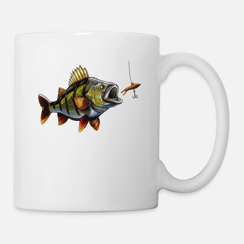 Perche Design For Anglers - Pêche au carnassier - Mug blanc - blanc