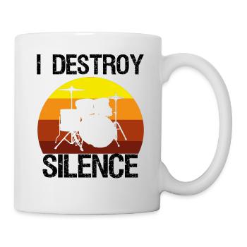 Je Détruis Le Batteur Rétro Silence - Mug blanc - blanc - Droite