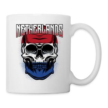 Crâne hollandais | Cadeau Pays-Bas - Mug blanc - blanc - Droite